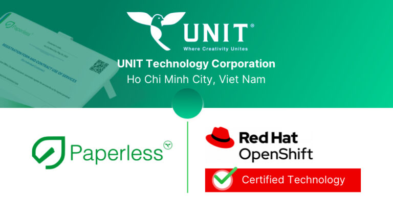 Sản phẩm Paperless được chứng nhận trên nền tảng Red Hat Openshift